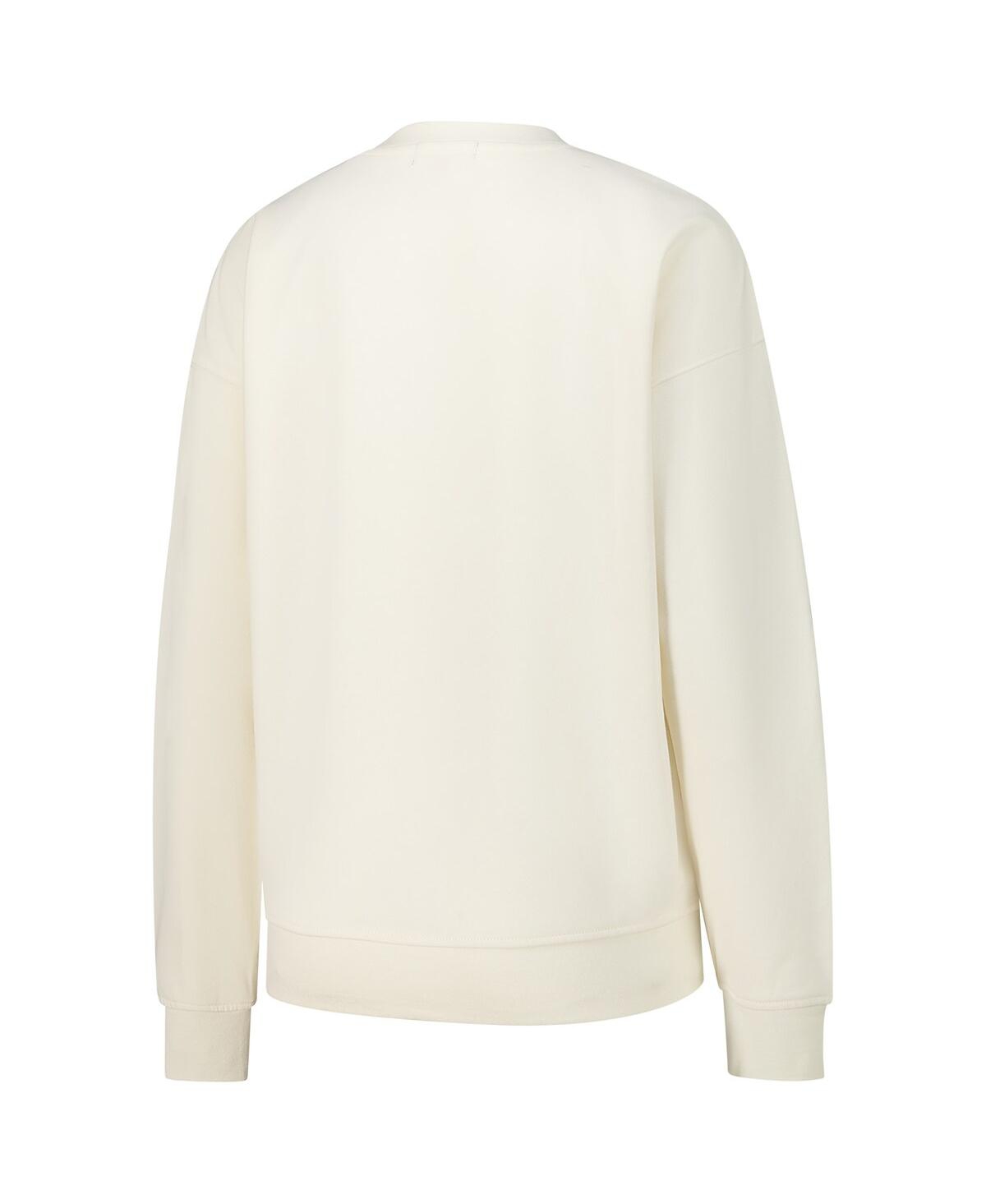 Mitchell & Ness Women's Cream Minnesota Timberwolves Brush Bucket Pullover Sweatshirt In Neutral