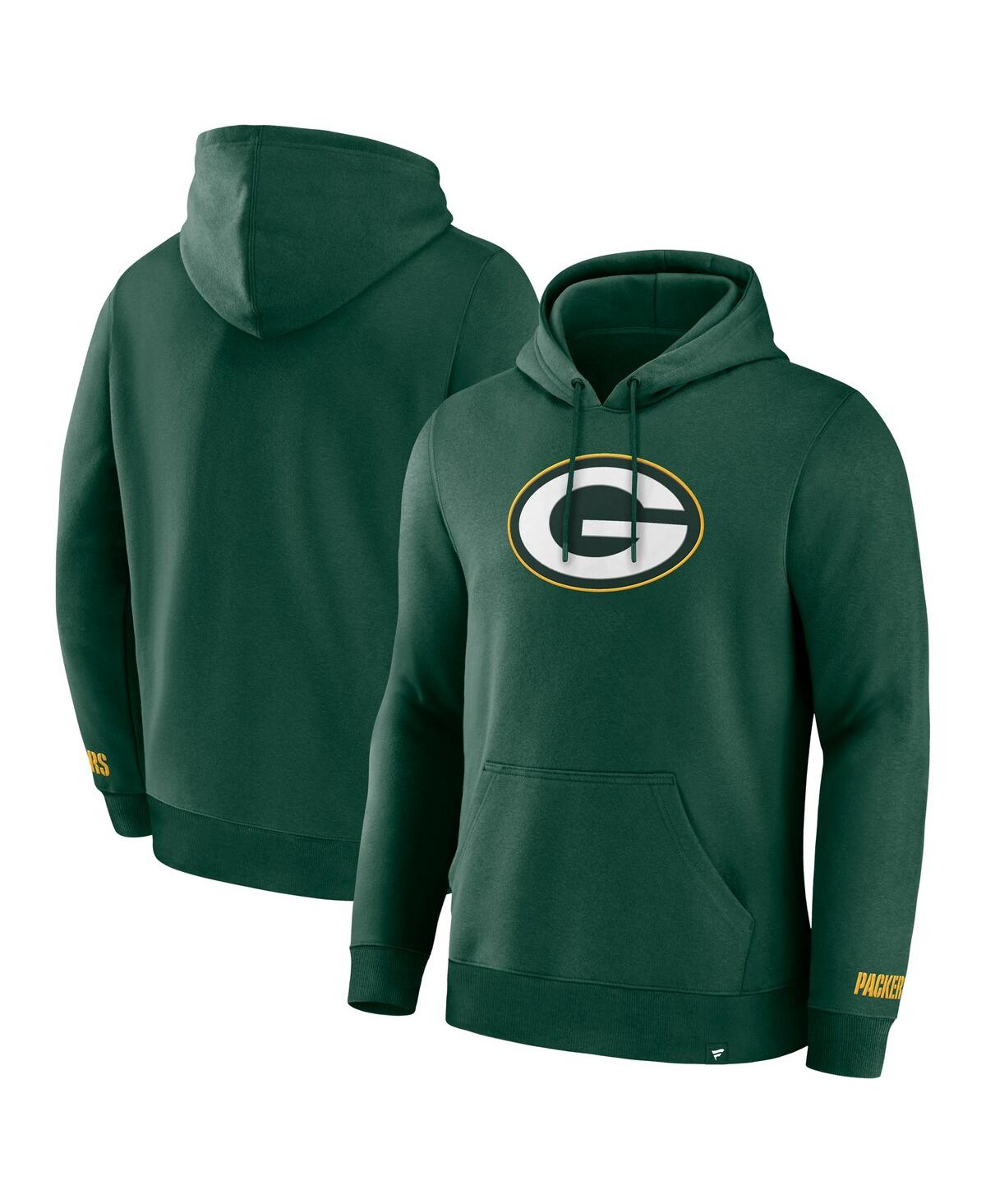 Fanatics Men's Green Green Bay Packers Legacy Fleece Pullover Hoodie In Green