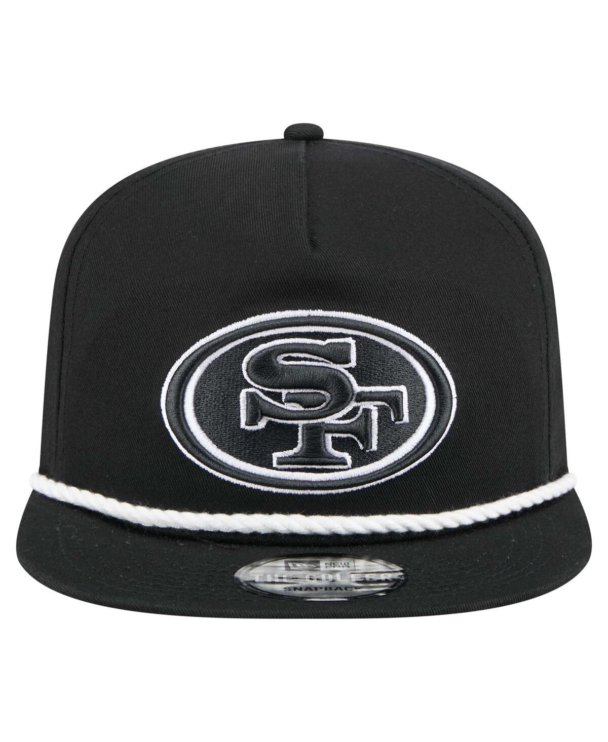 New Era Men's Black San Francisco 49ers B-Dub Golfer Snapback Hat