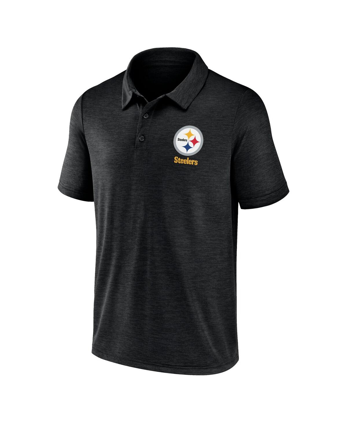 Fanatics Men's Black Pittsburgh Steelers Making Waves Polo In Black