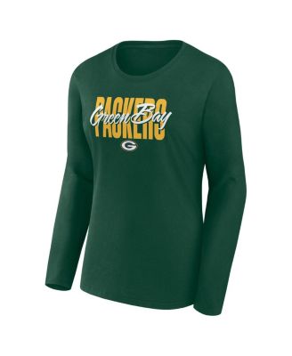 Women's Green Green Bay Packers Grip Long Sleeve T-Shirt