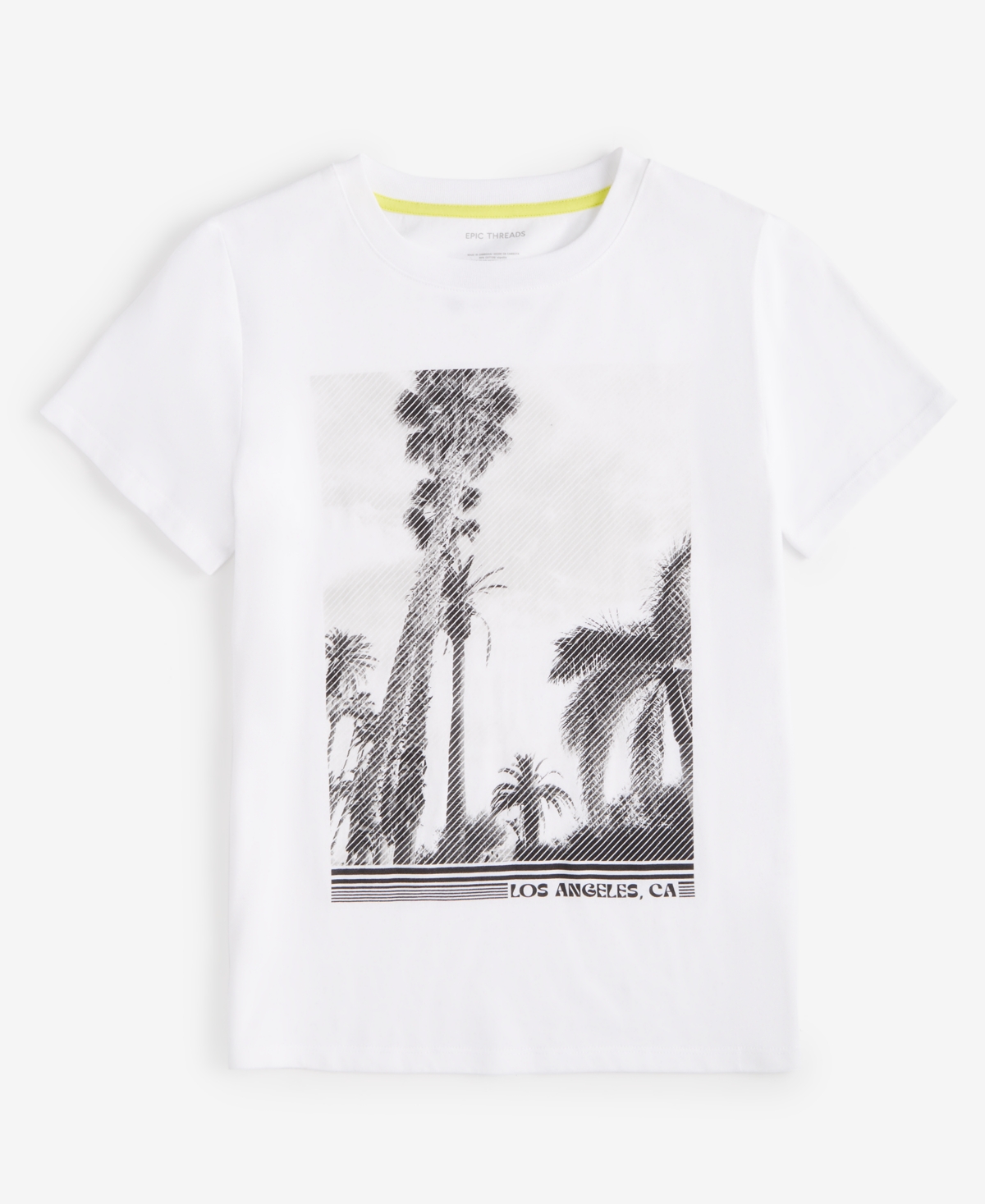 Macy's Epic Threads Little & Big Boys Short-sleeve Scenic Los Angeles Graphic T-shirt, Exclusively At Macy' In Bright Whi