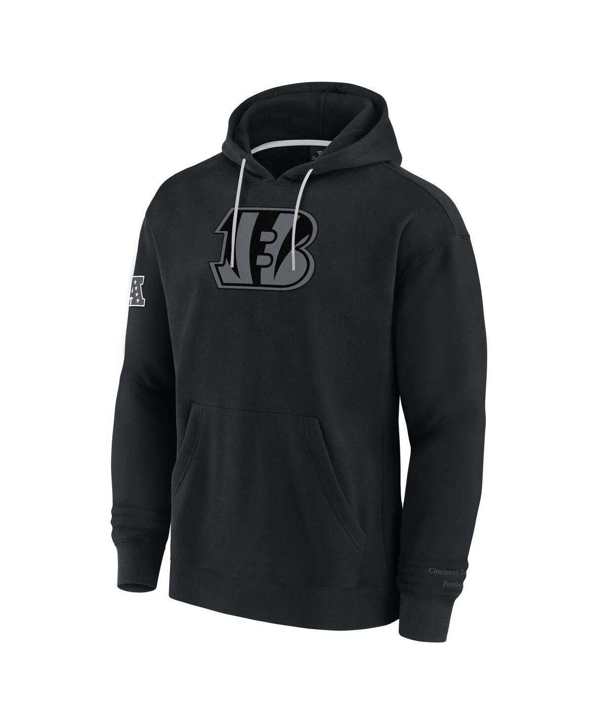 Fanatics Men's Black Cincinnati Bengals Elements Pace Fleece Pullover Hoodie In Black