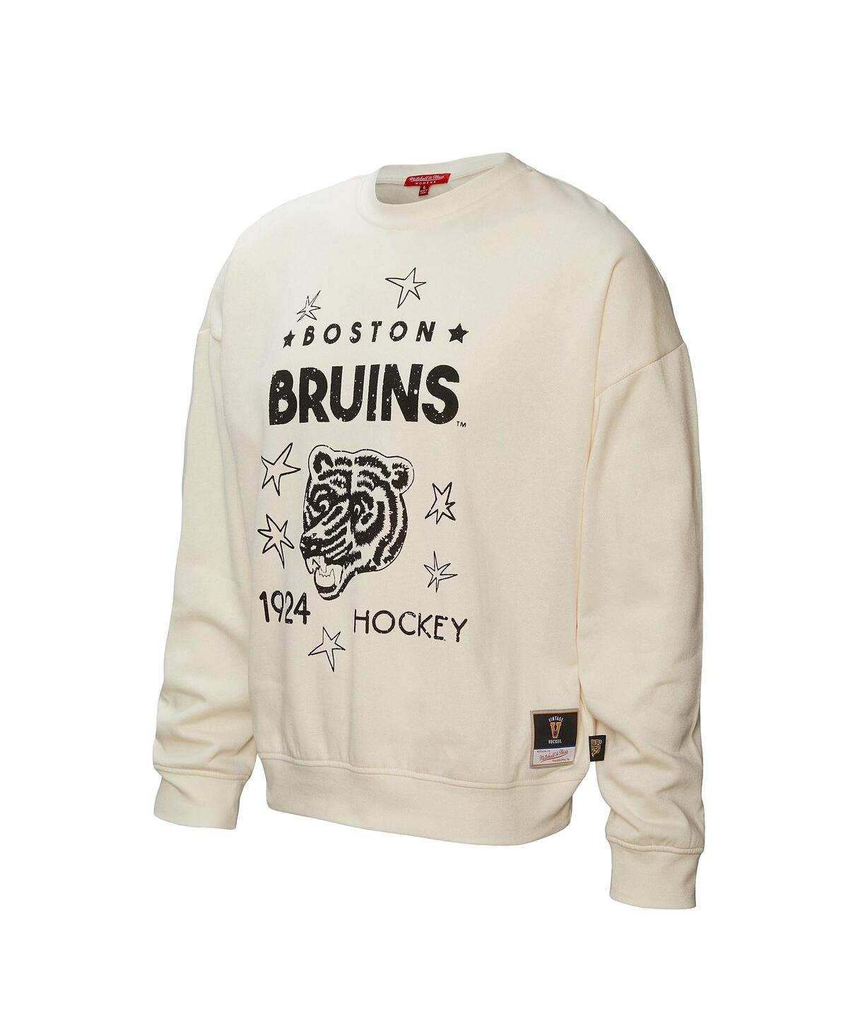 Women's Cream Boston Bruins Logo 3.0 Pullover Sweatshirt - Cream