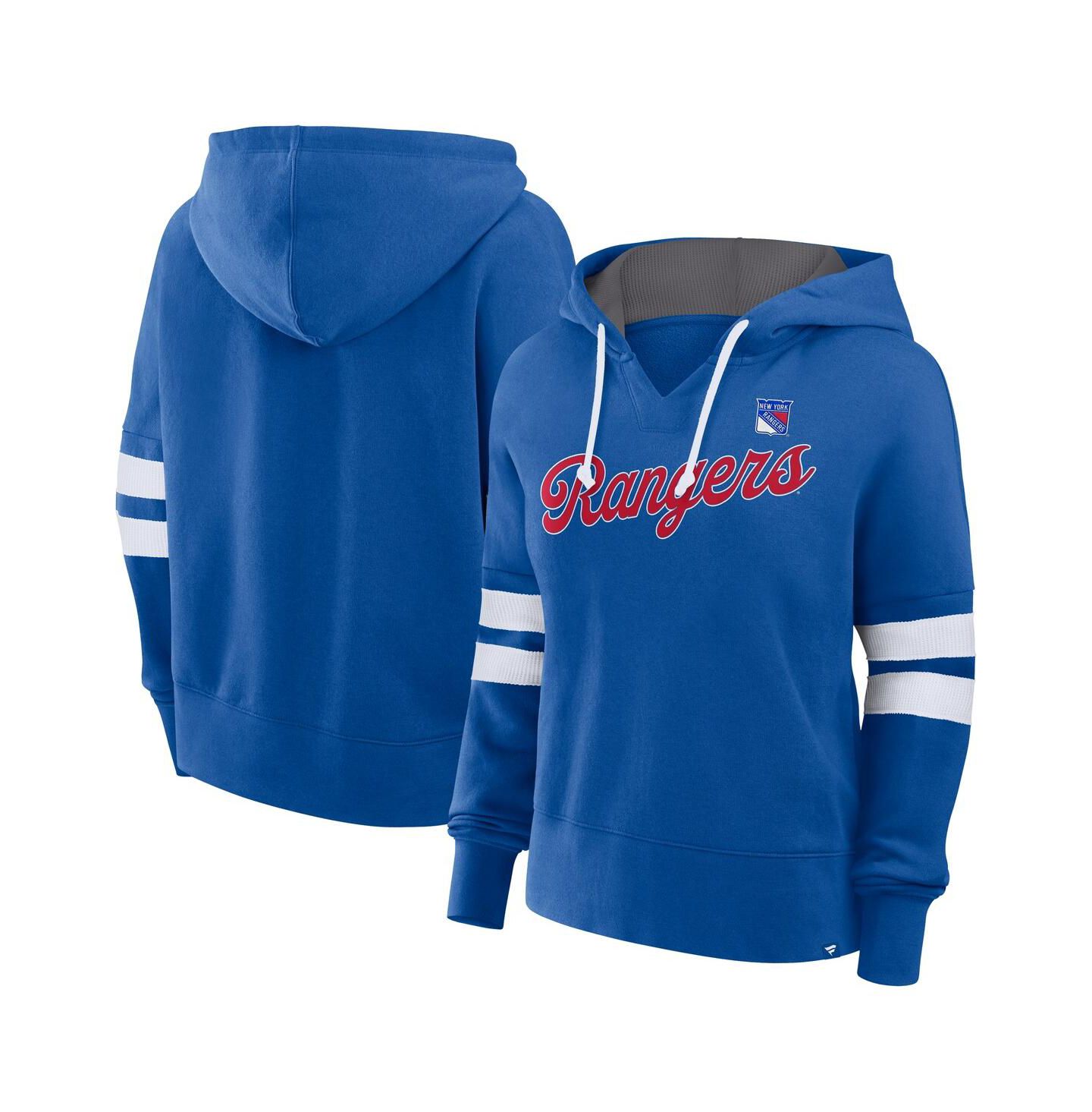 Женское худи Fanatics Blue/White New York Rangers Seize Fleece Pullover — фото 1