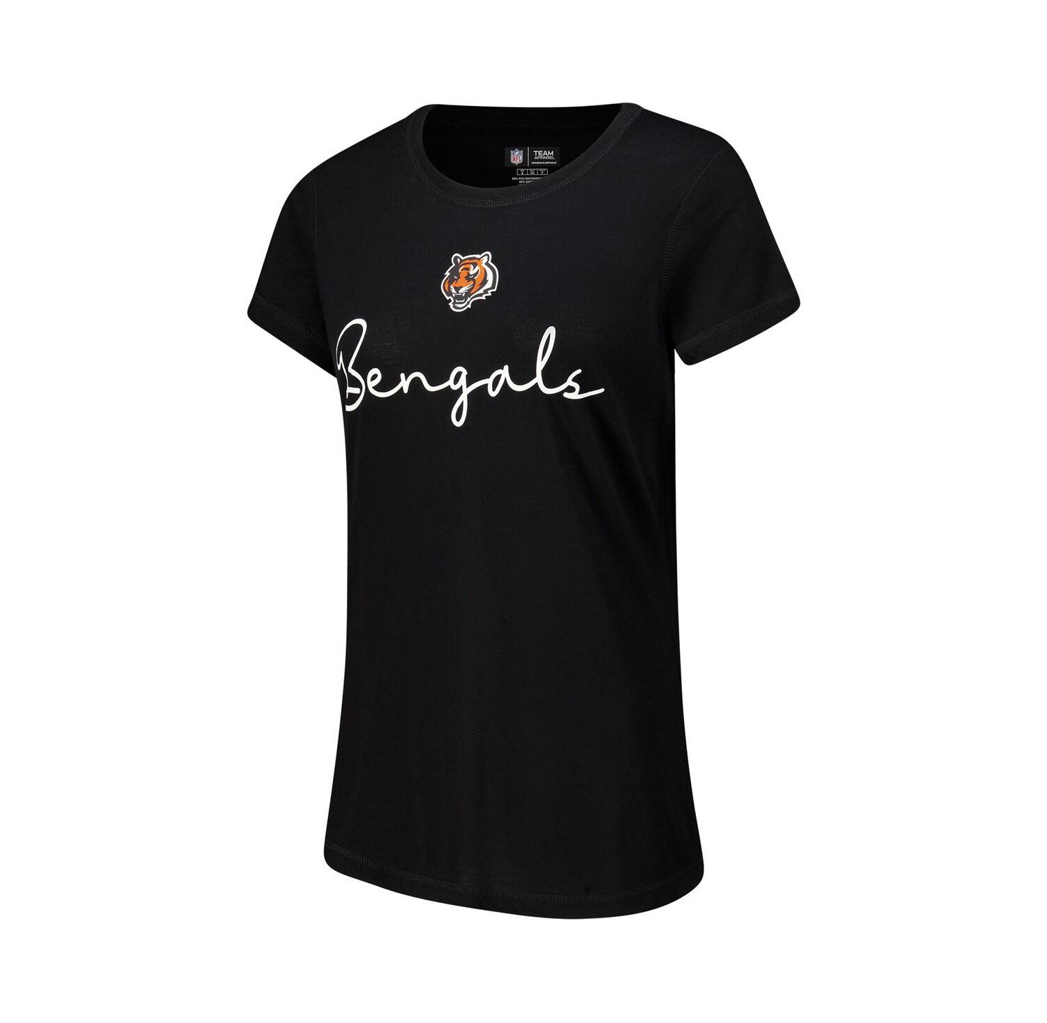 Women's Cincinnati Bengals Vector T-Shirt Flannel Pants Sleep Set