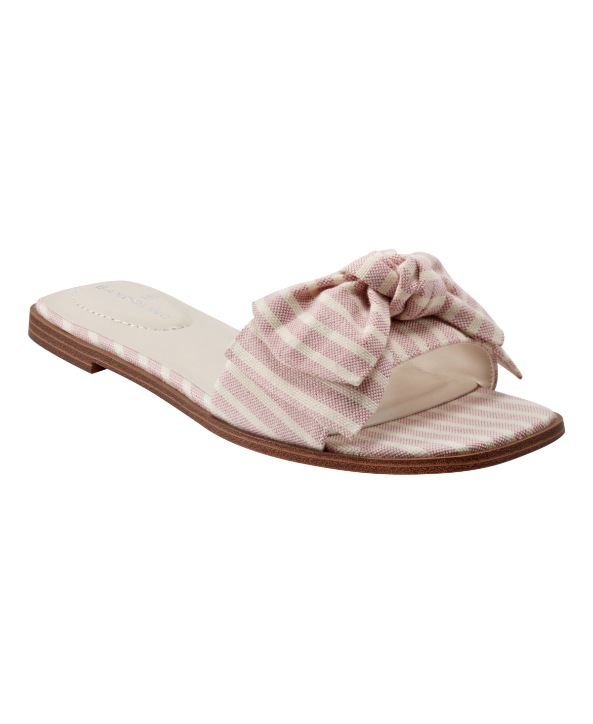 BANDOLINO WOMEN'S VIOLETA BOW FLAT SLIDE SANDALS 