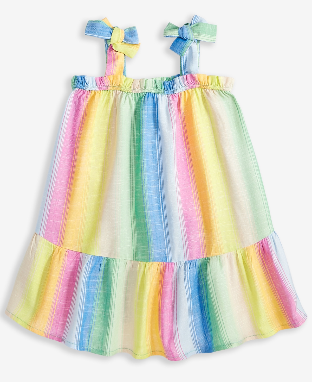 Epic Threads Toddler Girl Striped Bow Dress, Exclusively At Macy's In Multi