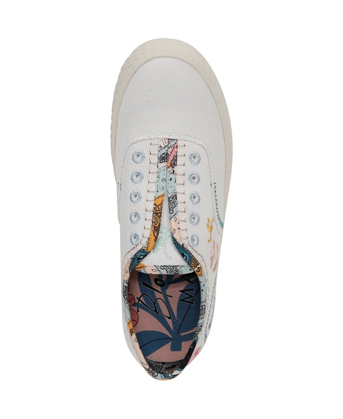 Shop Blowfish Malibu Women's Super Sweet Slip On Platform Sneakers In White Twill Fabric