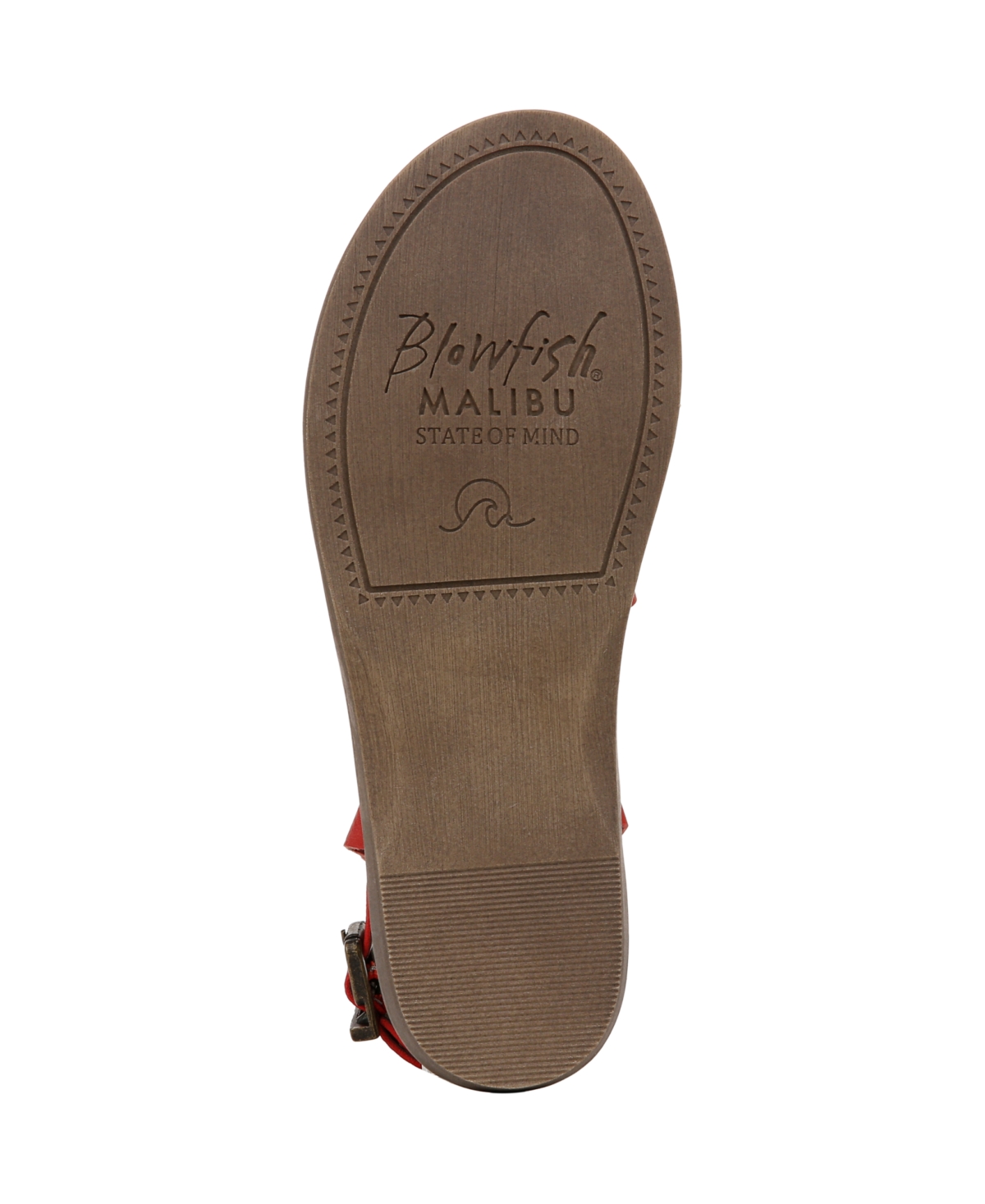 Shop Blowfish Malibu Women's Devon 3 Toe Loop Strappy Flat Sandals In Red Faux Nubuck