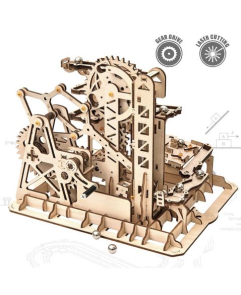 Детские конструкторы Robotime Marble Climber Fortress 233-Piece 3D Wooden Puzzle, Ages 14+