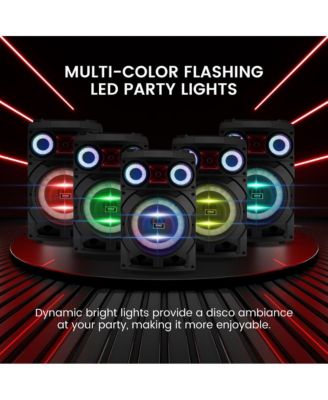 10” Portable Wireless BT Speaker System with TWS, Rechargeable Battery, FM/MP3/USB/SD Input & Wireless Microphone