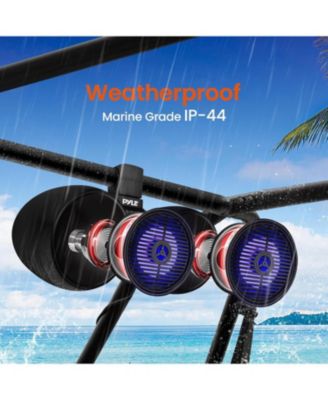 8'' Marine Bluetooth Wakeboard Speaker System with LED Lights, 300W, Black