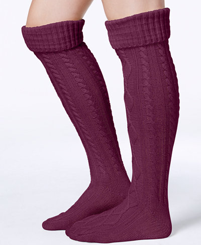Free People Cable-Knit Over-The-Knee Socks - Women - Macy's