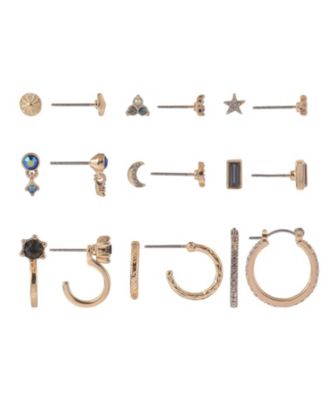 Rachel Rachel Roy 9 Pair Stud and Hoop Earring Set