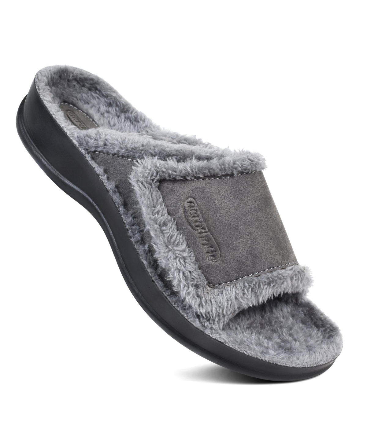 - Hadley Cozy Faux Fur Slipper - Grey