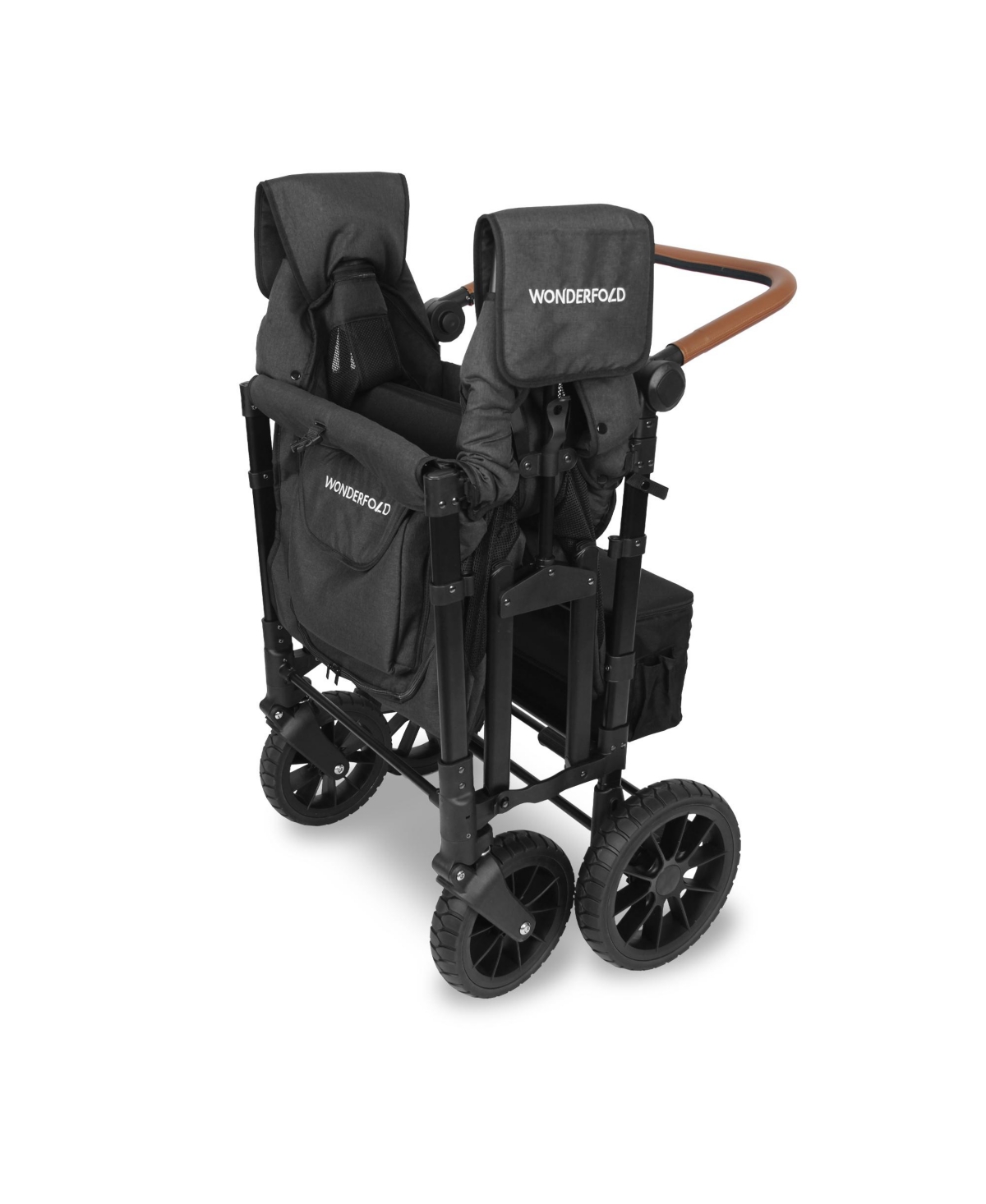 Shop Wonderfold Wagon W4 Luxe Quad Stroller Wagon 4-seater In Black