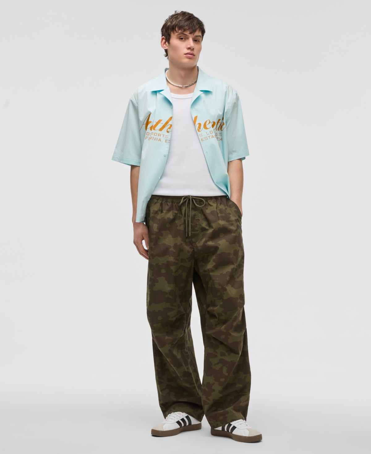 Men's Glass Camo Utility Joggers, Exclusively at Macy's - Deep Olive