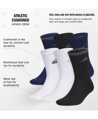 Men's 6pk. Athletic Cushioned Crew Socks