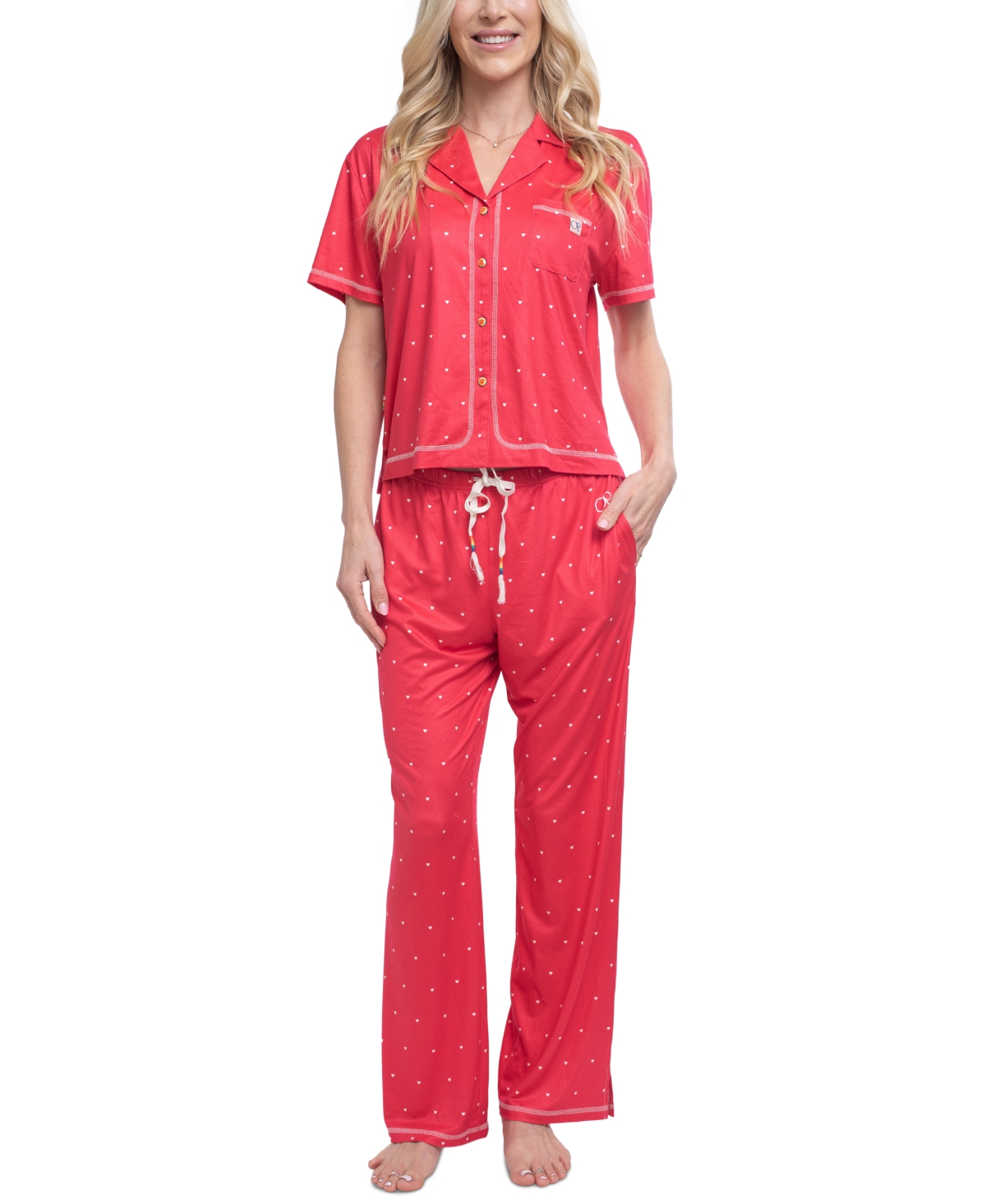 OCEAN PACIFIC WOMEN'S MILD AT HEART PRINTED PAJAMA SET 