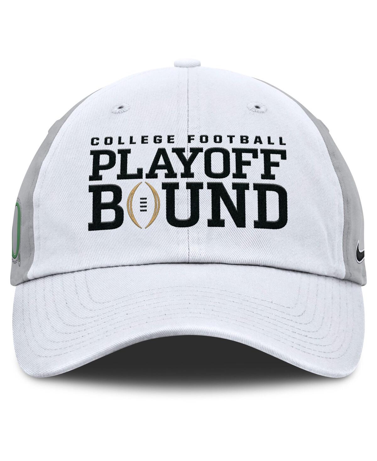 Nike Men's And Women's White/gray Oregon Ducks 2024 College Football Playoff Club Adjustable Hat In White,gray