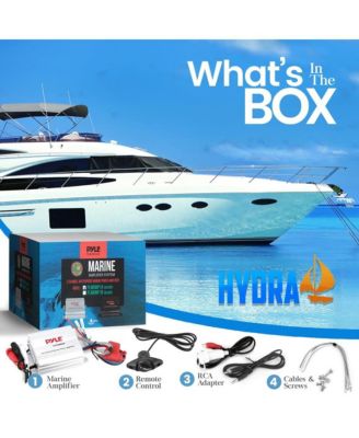 Double DIN Marine Bluetooth Stereo Receiver with DVD/CD/MP3/USB/AUX - Black