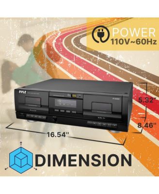 Dual Stereo Cassette Deck with USB to MP3 Converter
