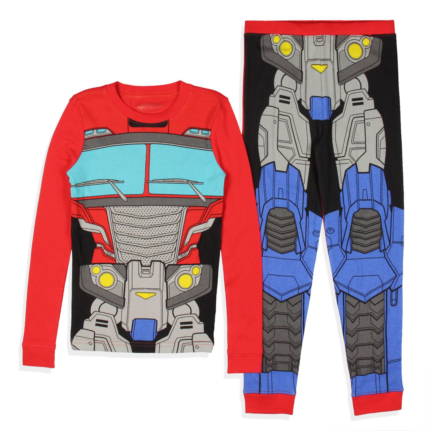 Big Boys Optimus Prime Bumblebee Characters Sleep 2-Piece Pajama Set