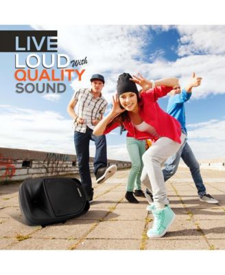 Bluetooth PA Speaker with Wireless Microphone – Portable Karaoke System with Rechargeable Battery, MP3/USB/SD, UHF Wireless Mic, 1200W