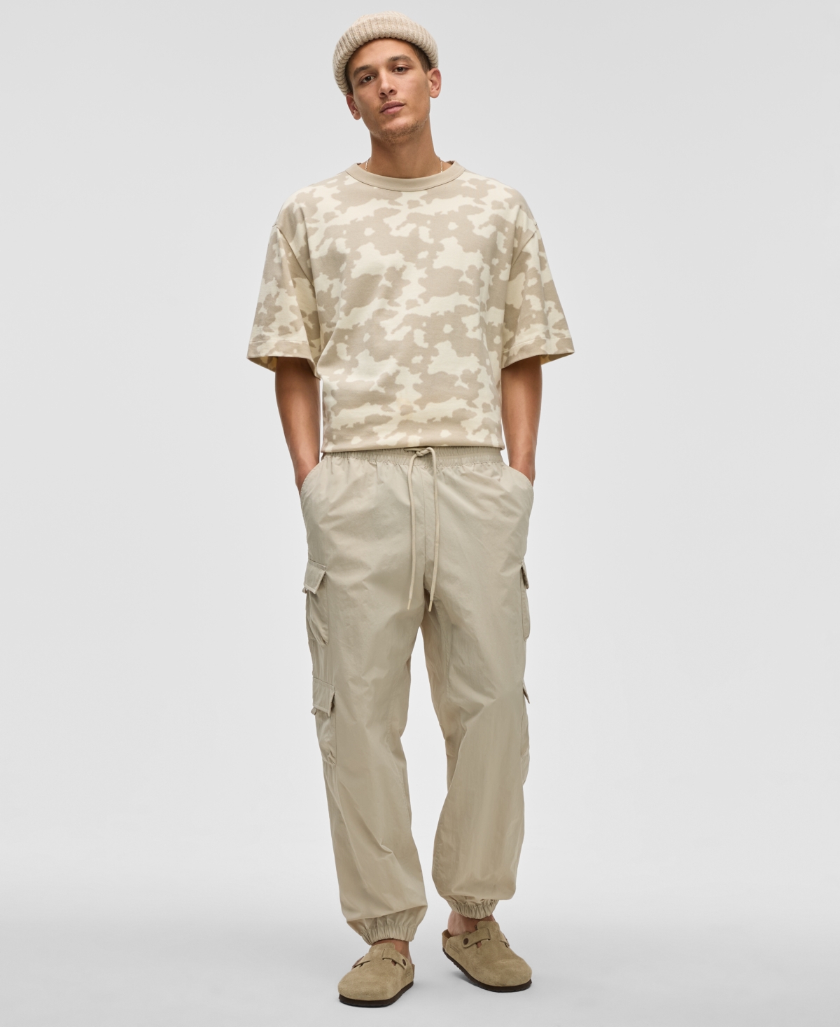 Men's Nylon Cargo Joggers, Exclusively at Macy's - Deep Olive