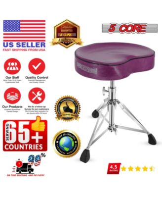 Drum Throne Padded Guitar Stool Saddle Drummer Seat for Adults & Kids