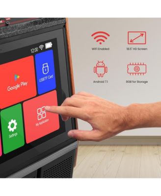 Portable Wireless BT Streaming Loudspeaker with 18.5" Touch Screen & Wireless Microphones