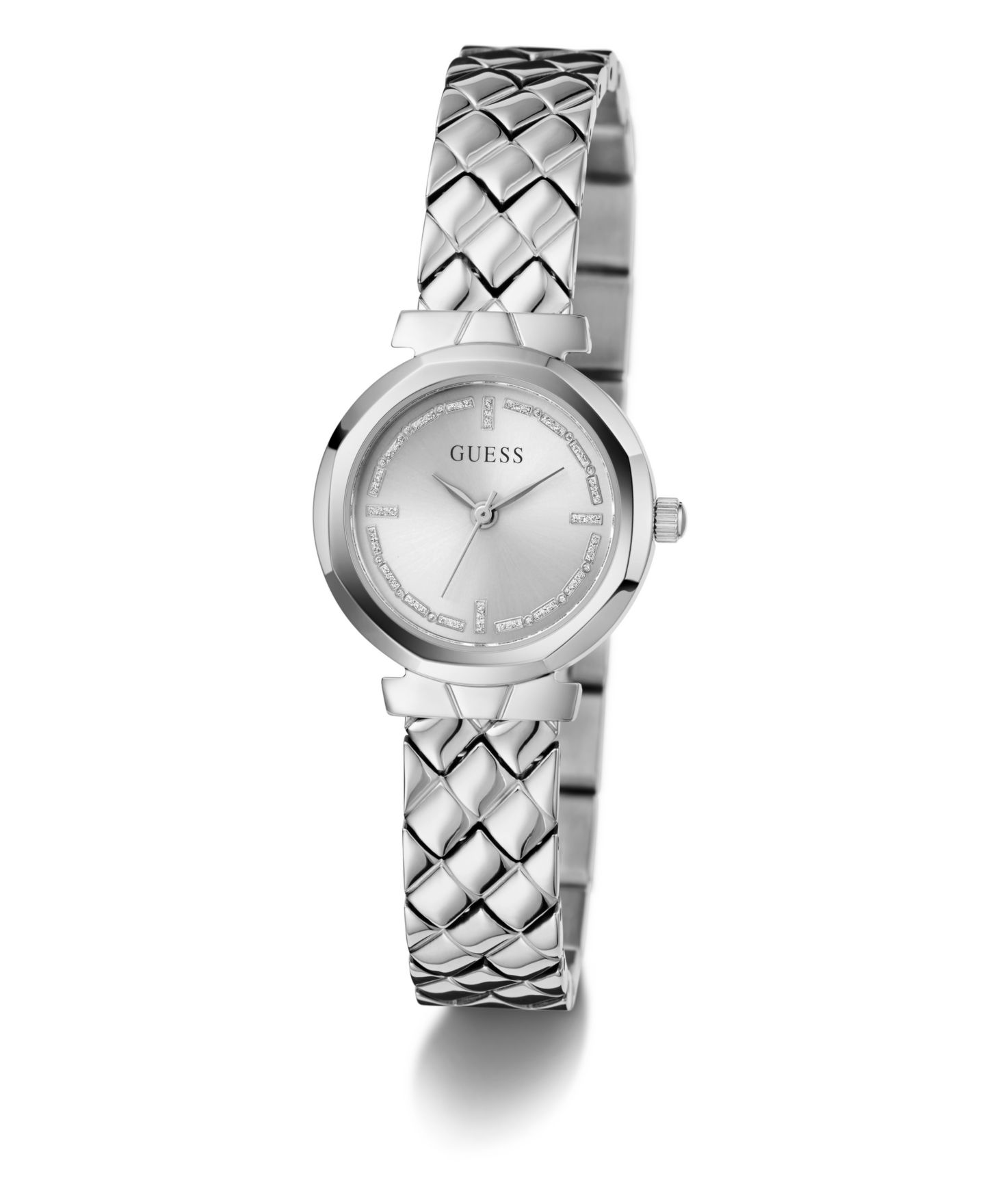 Женские аналоговые часы Guess, сталь серебристого тона, 26 мм — фото 5
