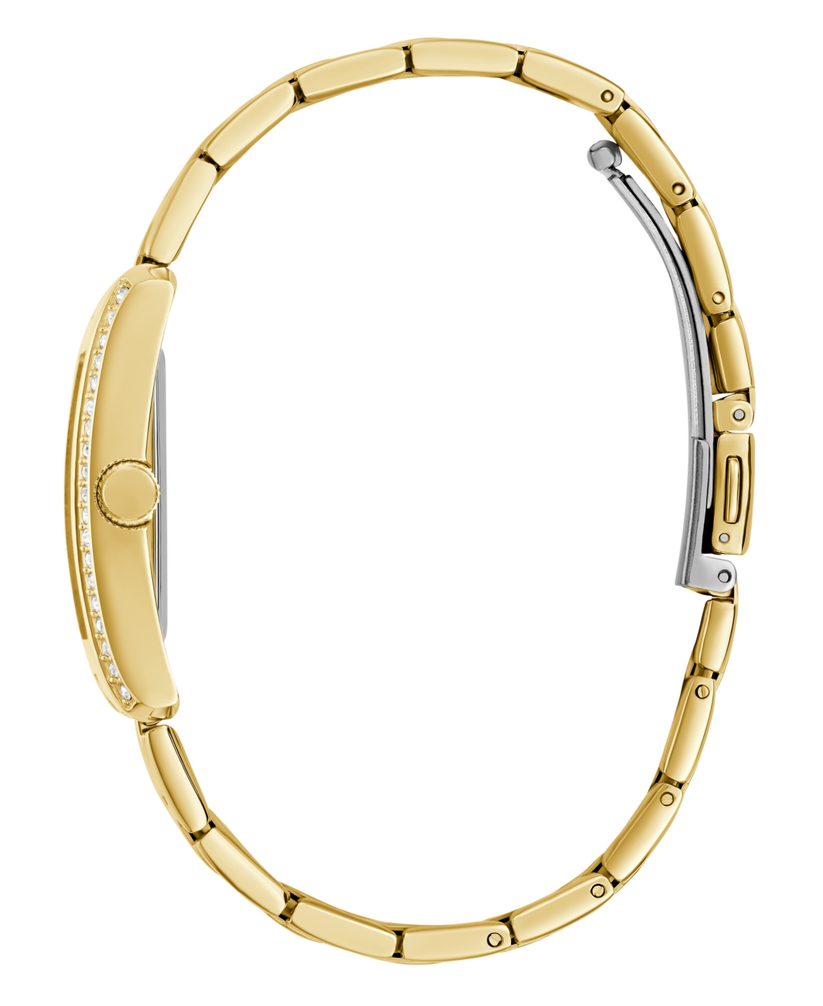 Guess Women's Analog Gold Tone Stainless Steel Watch, 27mm In Gold Tone