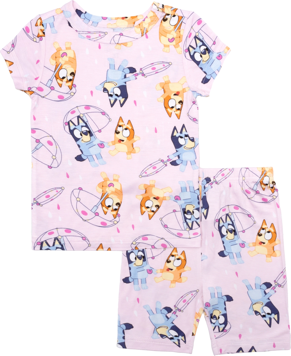 Shop Bluey Toddler Girls Short Sleeve And Short Biker Short, 2-piece Pajama Set