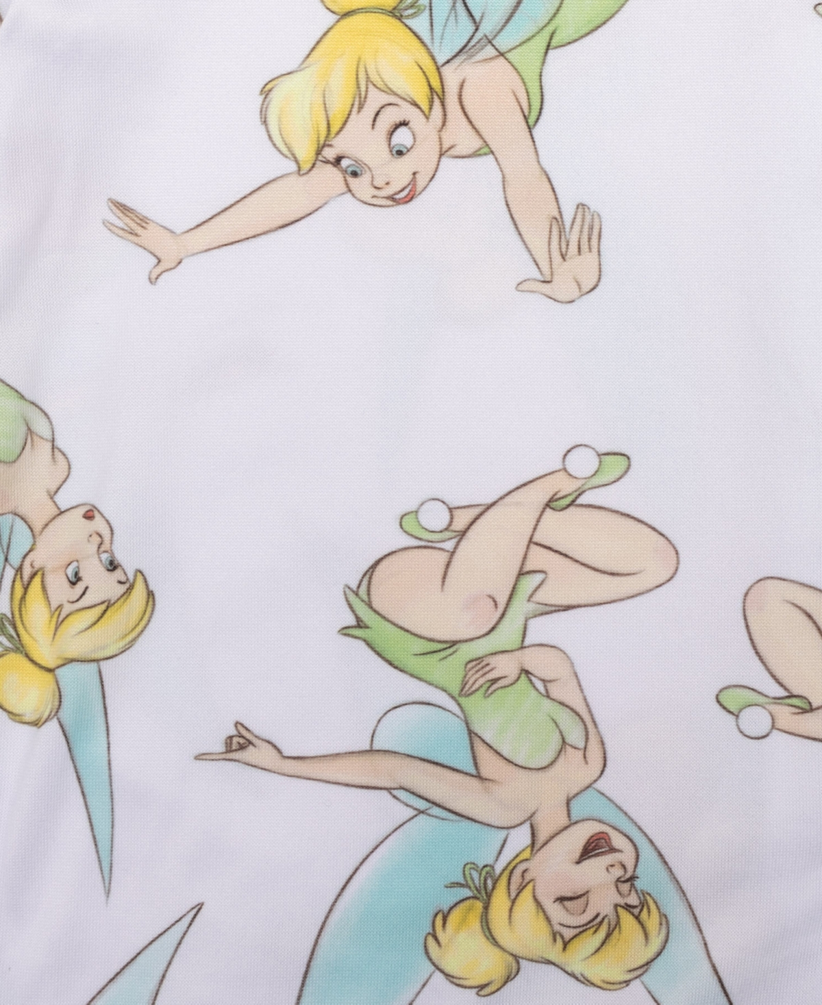 Tinkerbell Toddler Girls Short Sleeve Button Down Sleep Shirt And Open Leg Pant, 2-piece Pajama Set In Assorted
