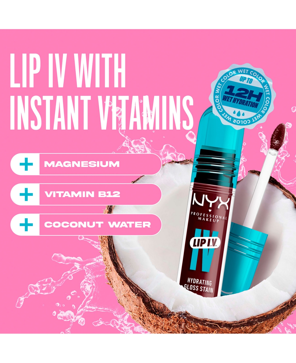 Nyx Professional Makeup Lip Iv Hydrating Gloss Stain In Mauve N Moist