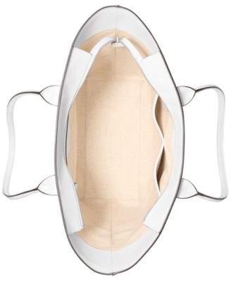 【送料&関税込】Michael Kors White Leather Moore Shoulder Ba Michael Kors Moore Large Buckle Tote - Macy's