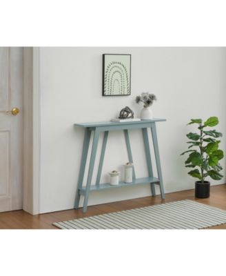 Conway Console Table Functional Narrow Wood Accent Entryway Table with Storage Shelf