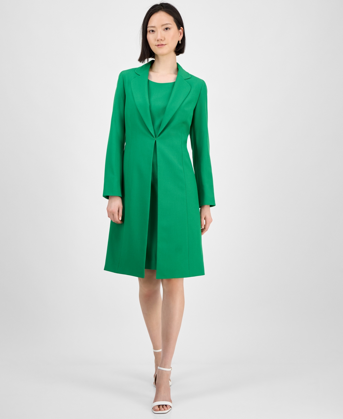 Women's Elongated Blazer Dress Suit, Regular & Petite - Lilac
