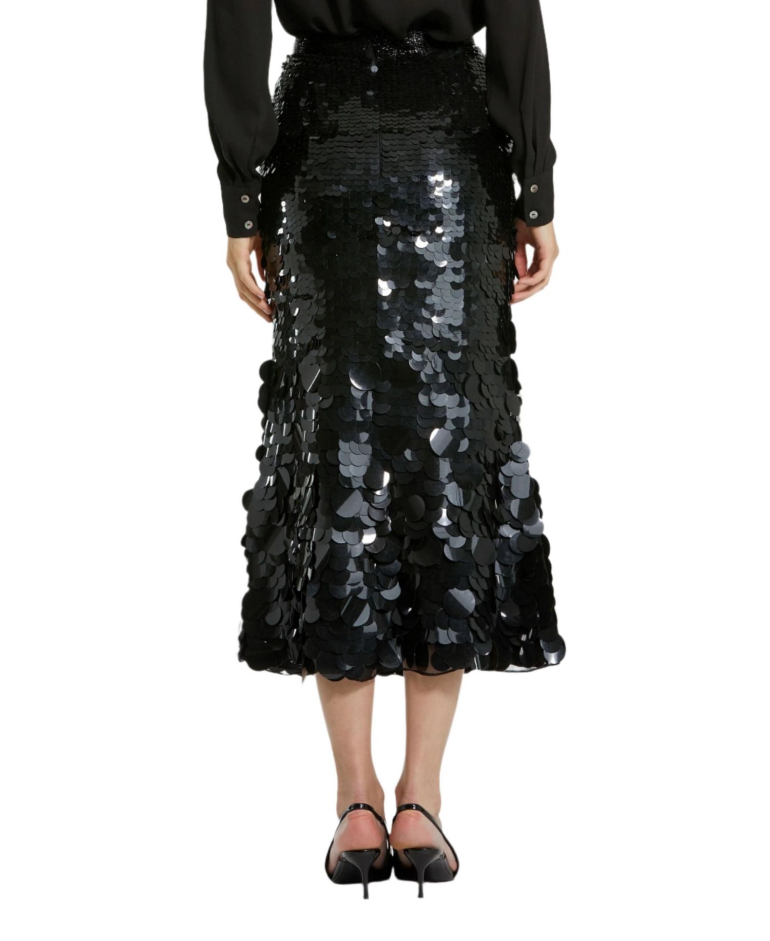 Women's Paillette Sequin Midi Skirt