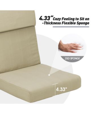 Outdoor Chair Cushion 20.5x20.5x4.33 inches Patio Furniture Seat Cushion - Set of 4