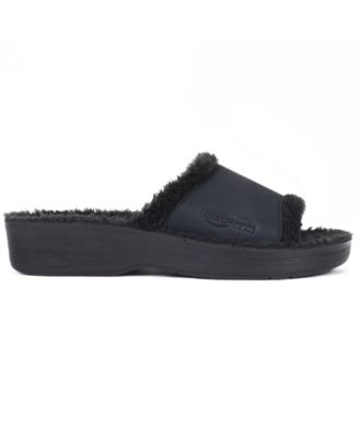 - Aspen Fuzzy Strap Ladies Arch Support Slides