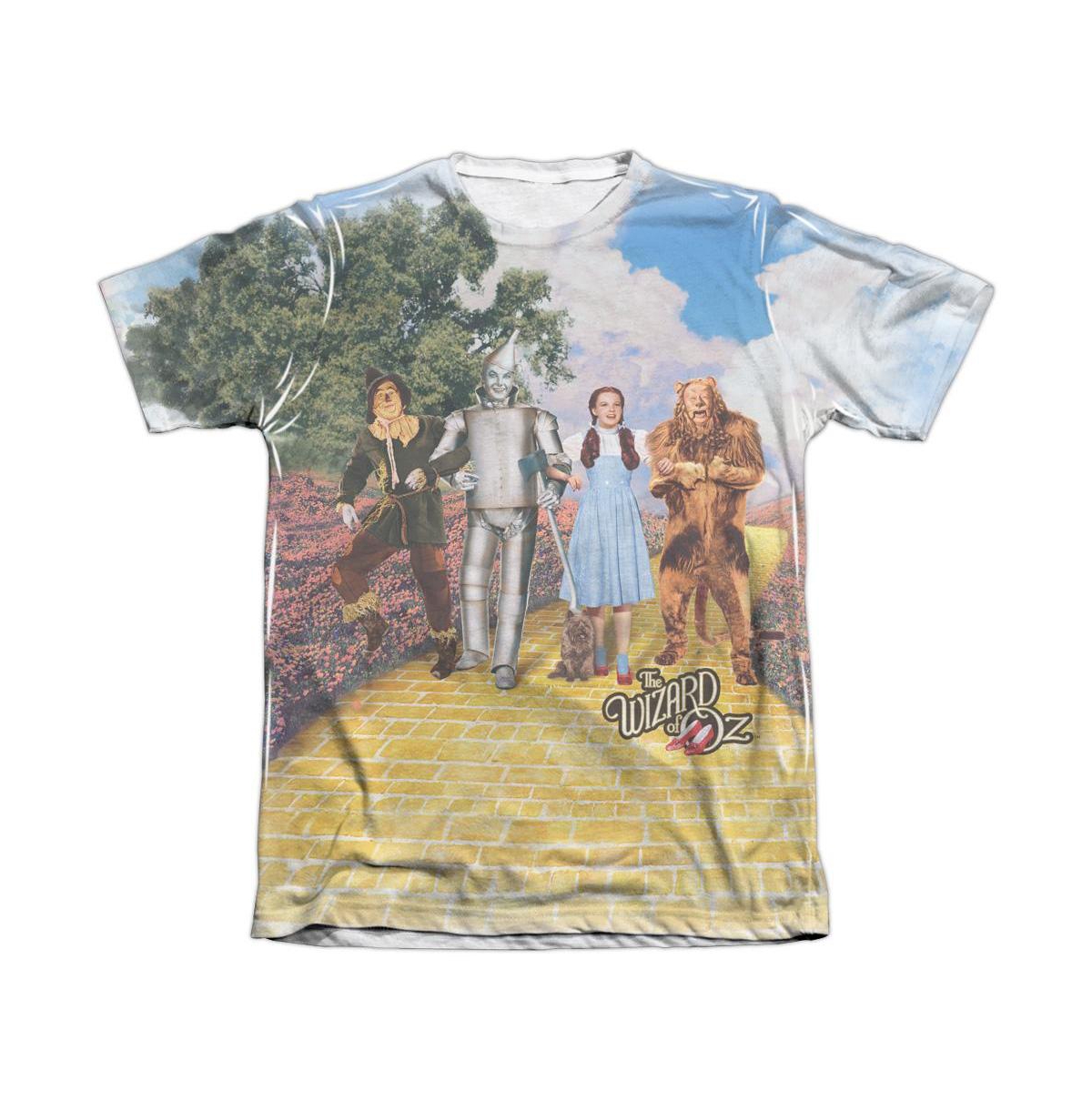 Mens On The Road Adult Poly/Cotton Short Sleeve Tee / T-Shirt - White