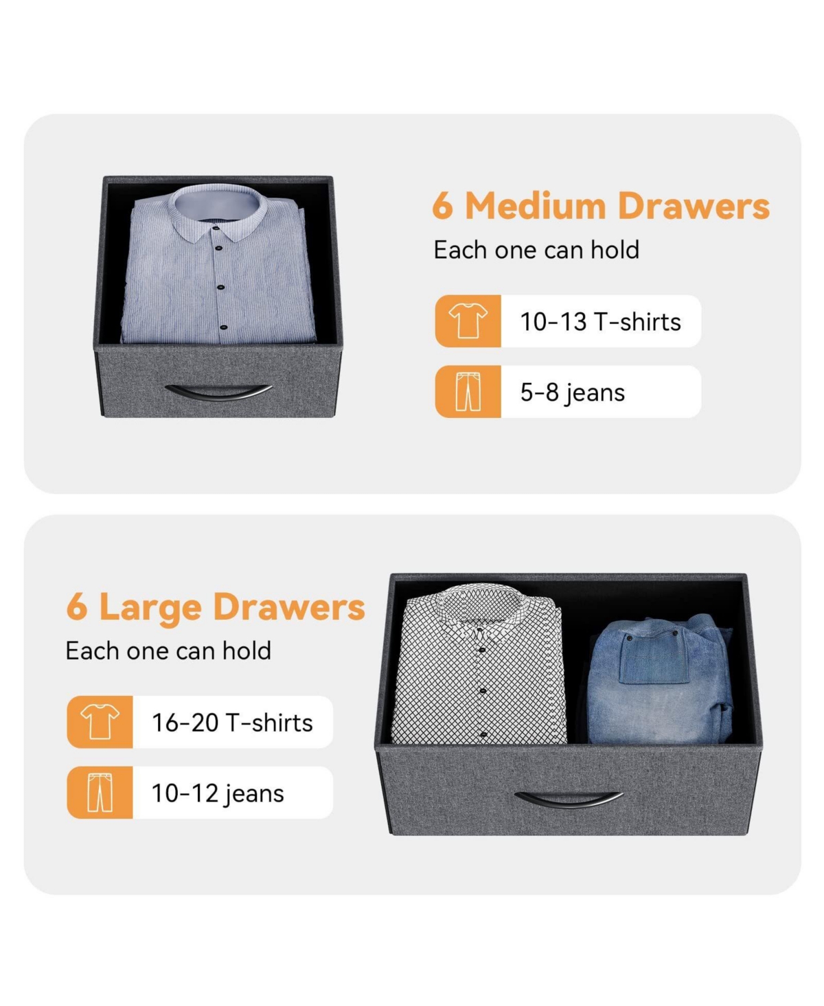 gaomon 12 Drawer Dresser for for Bedroom, Fabric Dressers & Chest of Drawers