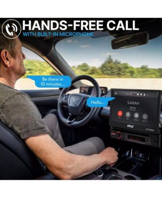 Single DIN Car Stereo Receiver, 7   Motorized Touchscreen, Bluetooth, 320W