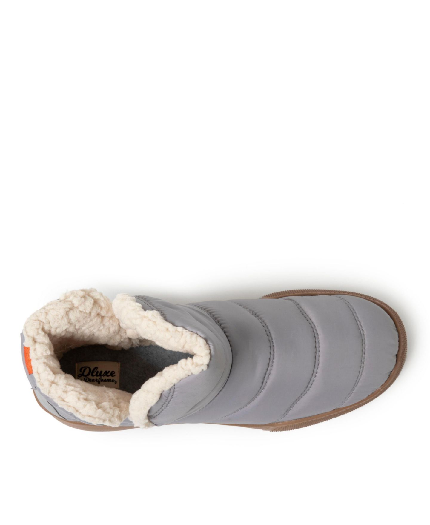 Мужские ботинки Dearfoams Bryant Nylon Puffer Indoor/Outdoor Slipper Boot, цвет: Средний серый — фото 4