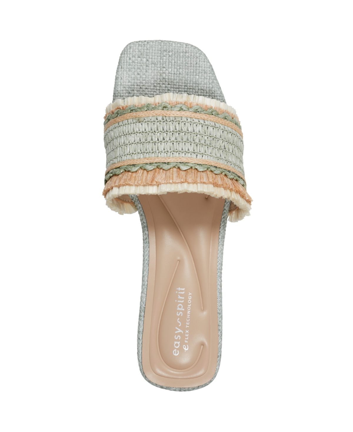 EASY SPIRIT WOMEN'S GRACIELA RAFFIA BLOCK HEEL SANDALS 