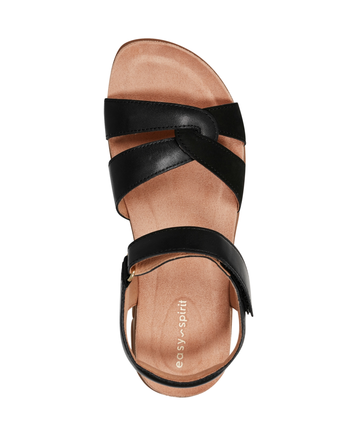 Shop Easy Spirit Women's Marian Strappy Flat Sandals In Black