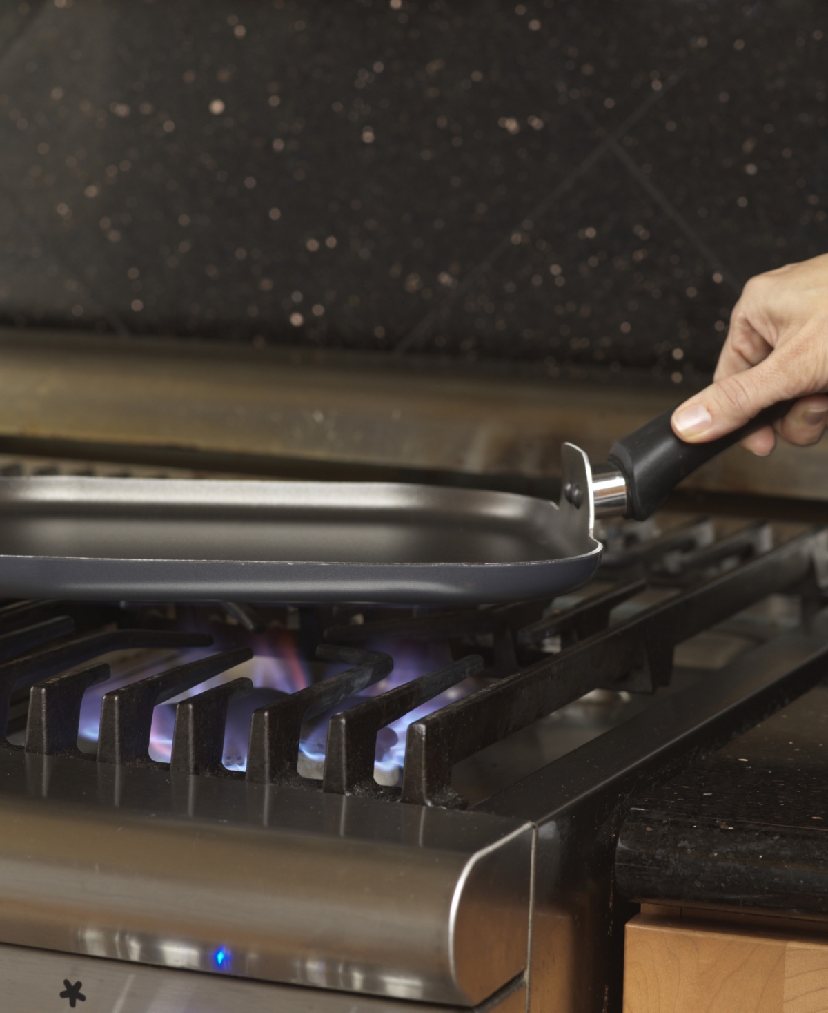 Goodcook Aluminum 11" Square Griddle Pan In Black